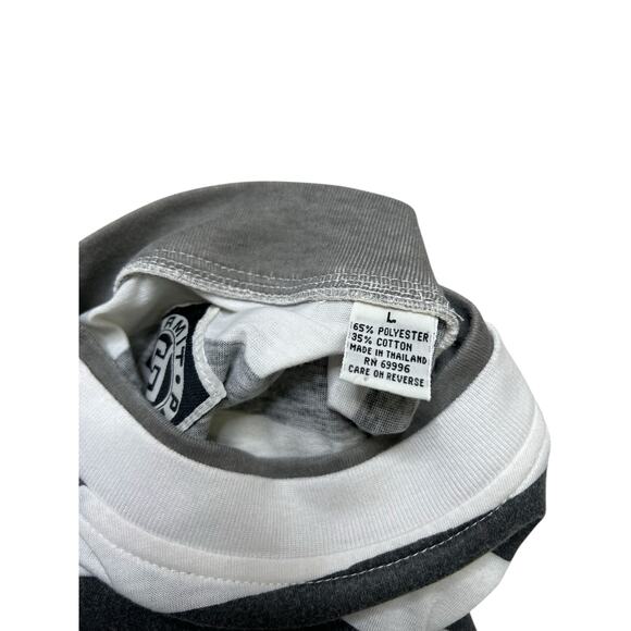 Vintage Permit Stripe T-Shirt Black White Green Accent Pocket Tee Sz Large surf - Picture 4 of 9